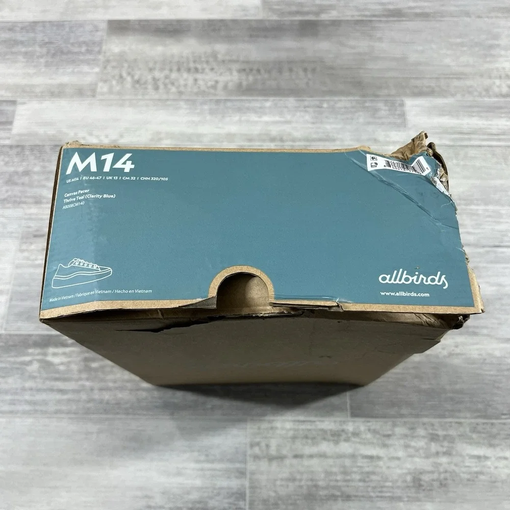 Allbirds‎ Canvas Pacer Thrive Teal (Clarity Blue) AB008CM140 Sneakers Men's 14